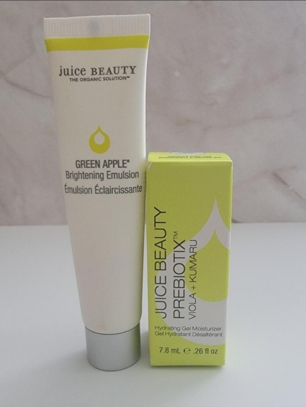 Juice Beauty Green Apple Emulsion and PreBiotix Travel Sizes